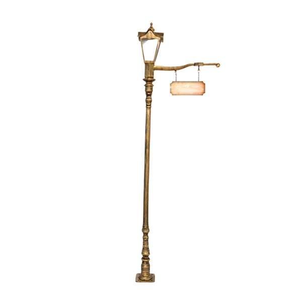 Poste Colonial Leblon Jardim Alumínio Suporte De Placa 234cm