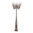 Poste Colonial Paris P/ Jardim De  Alumínio 05 Globo 3 15m