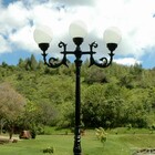 Poste Colonial Paris P/ Jardim De Alumínio 03 Globo 3 15m