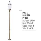 Poste Colonial Paulista Para Jardim De Alumínio 3 40m