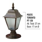 Poste Colonial Toronto Para Jardim Em Tubo De Alumínio 37cm