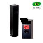 Poste Com Tomada Para Jardim Ou Área Externa Preto