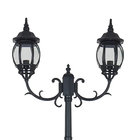 Poste de Jardim 1 Lâmpada Preto Metal e Vidro 2,4m Lille Biancoluce