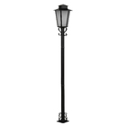 Poste de Jardim 1 Lâmpada Preto Metal 1,76m Ideal