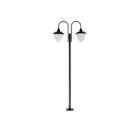 Poste De Jardim 230cm  Veneza 2 Lamp Preto Madelustre