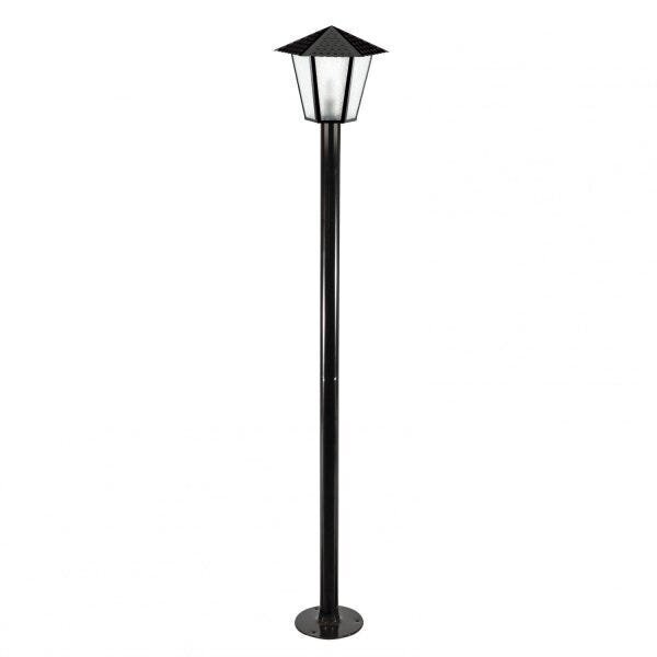 Poste De Jardim Colonial 216cm Sextavado Vidro Pontilhado Blu