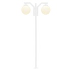 Poste De Jardim Colonial Com Vidro 2,16m Branco