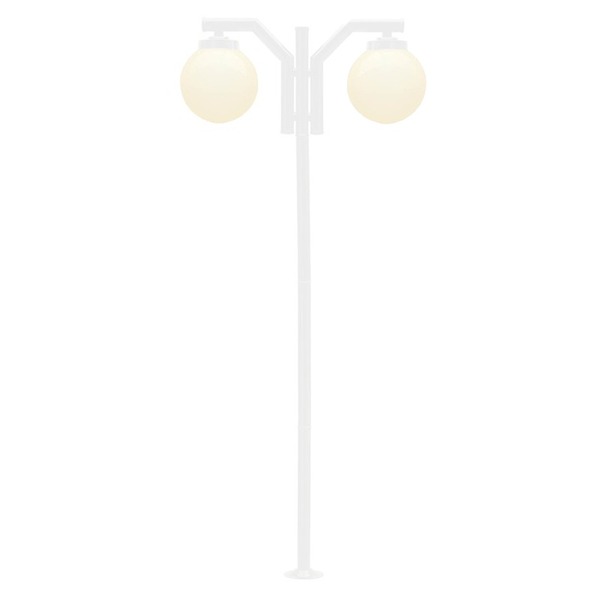 Poste De Jardim Colonial Com Vidro 2,16m Branco