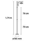 Poste De Jardim Indireta 178000-01 Blumenau Preto