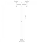 Poste Duplo Canopla 174cm Colonial 173200-04 Blumenau Branco