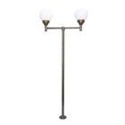 Poste Espanhol Grande Para Jardim Alumínio 02 Globos 2 50m