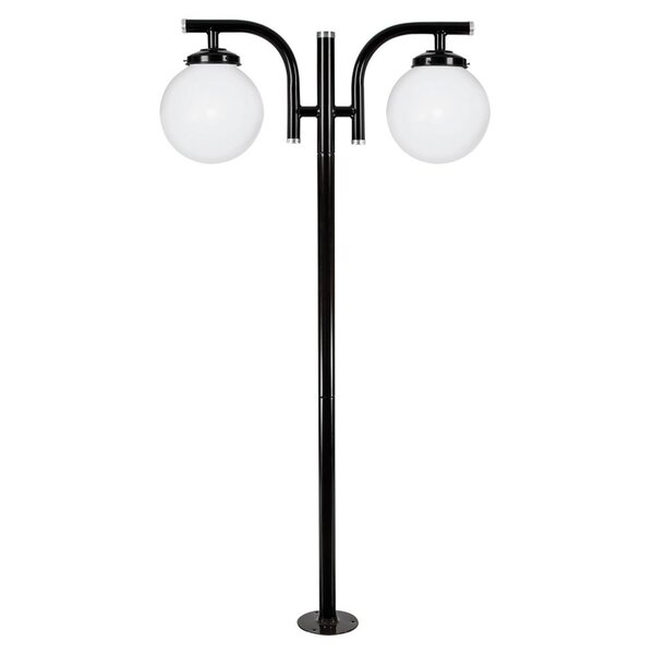 Poste Globo Duplo Material Aço 178100-01 Blumenau Preto