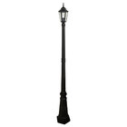 Poste Jardim Colonial Alumínio Vidro P/ Lâmpada E27 St1428