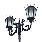 Poste Las Vegas Para Jardim De Alumínio 02 Luminária 2 50m