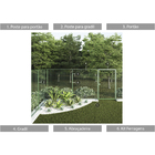 Poste para Gradil Modular Simples Aço Verde 100cm