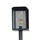 Poste para Jardim 1 Lâmpada Preto Microtexturizado Metal 1,76m Ideal Iluminação