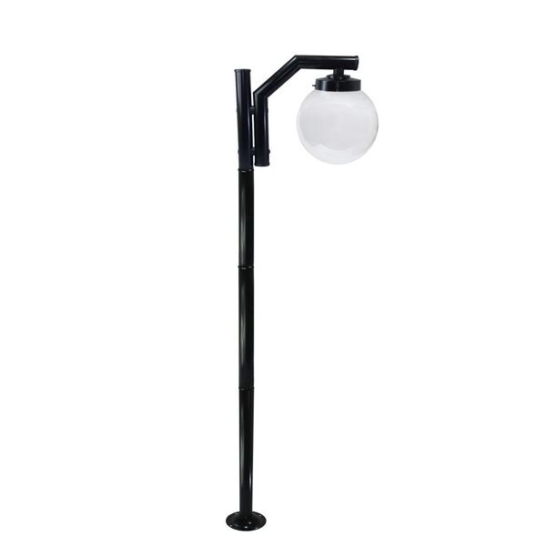 Poste Para Jardim 2,16m Com Globo Vidro Ideal