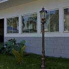 Poste Para Jardim Colonial Sinha Alumínio Cobre 1.80m 15002