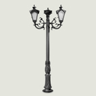 Poste Para Jardim Colonial Sinha Alumínio Preto 2e27 1.84m 15