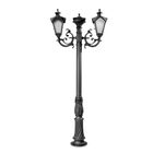 Poste Para Jardim Colonial Sinha Alumínio Preto 2e27 2 54m 15