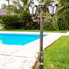 Poste Para Jardim Colonial Sinha Duplo Alumínio Cobre 1.84m 1