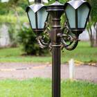 Poste Para Jardim Colonial Sinha Duplo Alumínio Cobre 1.84m 1