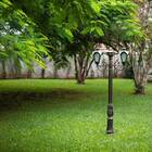 Poste Para Jardim Colonial Sinha Duplo Alumínio Cobre 1.84m 1