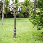 Poste Para Jardim Colonial Sinha Duplo Alumínio Cobre 1.84m 1