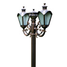 Poste Para Jardim Colonial Sinha Duplo Alumínio Cobre 1.84m 1