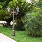 Poste Para Jardim Colonial Sinha Duplo Alumínio Cobre 1.84m 1