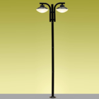 Poste Para Jardim Lunar Preto Vidro Leitoso 2e27 75x216cm P-2