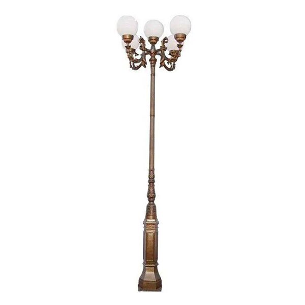 Poste Paris Maior P/ Jardim De Alumínio 05 Globo 3 76m