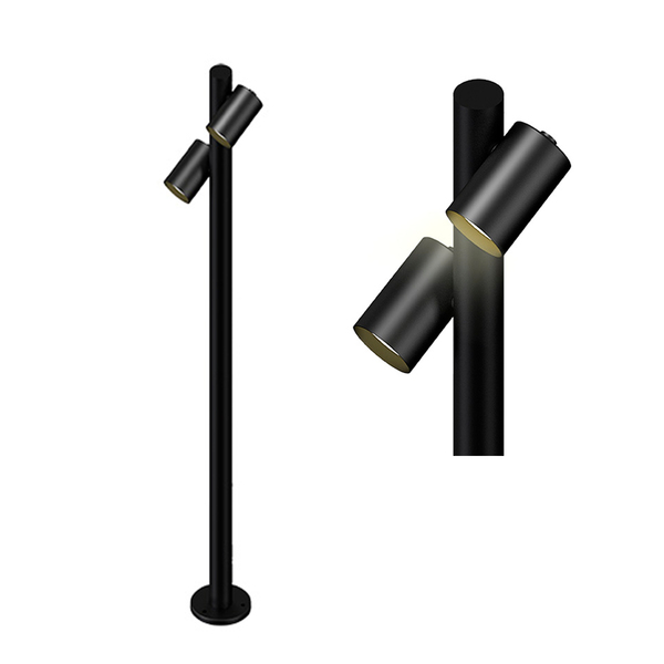 Poste Taschibra Wabi 1000mm 2xmr16 Preto Fosco