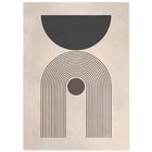 Pôster Arco Iris Preto 50x70cm Abstract