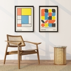 Pôster Bauhaus Decora 1919 Multicolorido 70x50cm Outlet dos Quadros