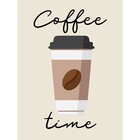 Poster Coffee I Bege 30x40cm Arte Própria