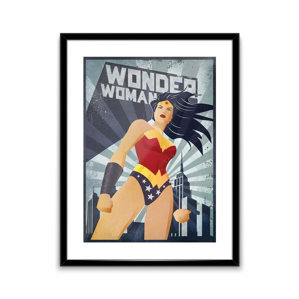 Poster Com Passepartout Mdf/papel/vidro Dc Ww Hair Flying St