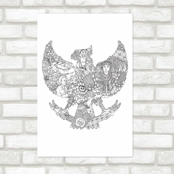 Poster Decorativo Águia Indonesia N012161 30x40cm