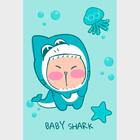 Poster Decorativo Bebê Tubarão Baby Shark N09279 30x40cm