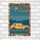 Poster Decorativo Carro Retro Táxi N010243 30x40cm