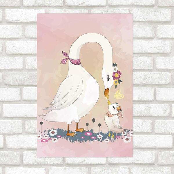 Poster Decorativo Cisne E Filhote N09276 30x40cm