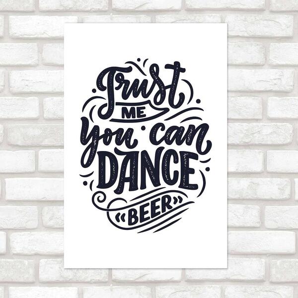 Poster Decorativo Lettering Dance N010267 30x40cm