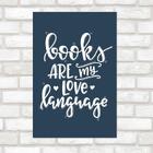 Poster Decorativo Lettering Livros N010215 30x40cm
