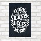 Poster Decorativo Lettering Trabalho Duro N010248 30x40cm