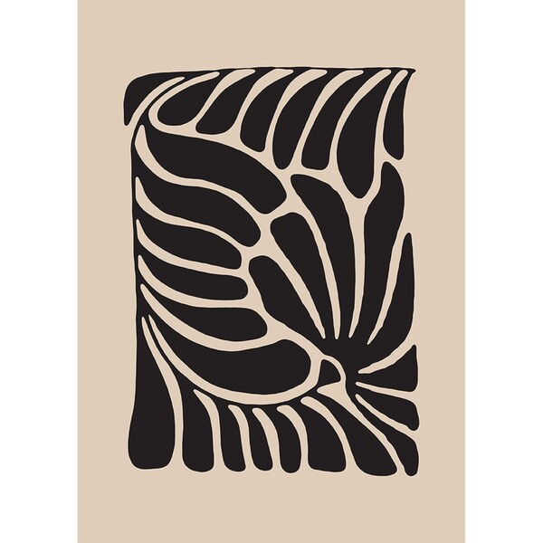 Poster Flores Abstratas Preto 50x70cm Arte Própria