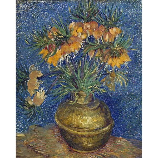 Poster Flores Van Gogh Azul 40x50cm Arte Própria