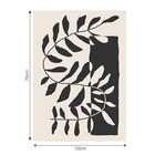 Poster Folhas Preto 50x70cm Arte Própria