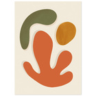 Pôster Formas Multicolorido 50x70cm Abstract