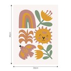 Poster Happy Multicolorido 30x40cm Arte Própria