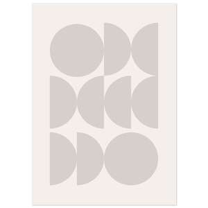 Foto de Pôster Luas II Bege 50x70cm Abstract